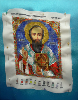 Вышивка иконы 'Св. Василий великий'