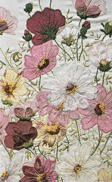 Объёмная вышивка – цветы